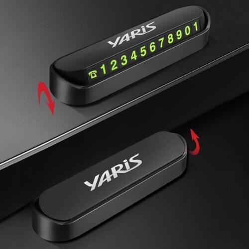 Car Temporary Parking Card Phone Number Card Plate Sticker for Toyota yaris Accessories Car Styling