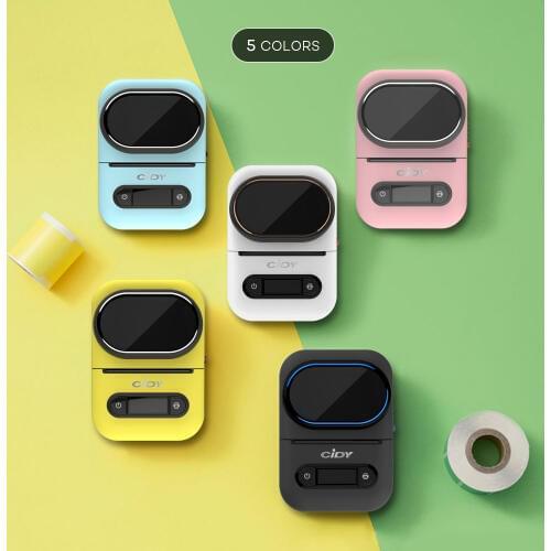 Cindy EQ11 5 Colors Wireless Label Printer Diy Bluetooth Portable Pocket Label Printer Mini Thermal Label Printer Home Use Offic