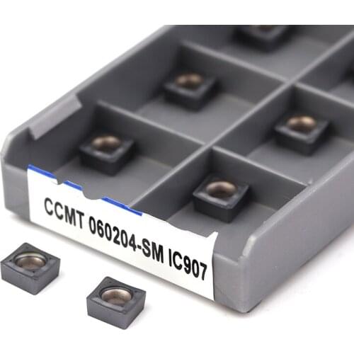 CCMT060204 CCMT060208-SM IC907 IC908 CNC Lathe Turning Tool Carbide Inserts Machining Cut Boring Knife Tablets Quality Assurance