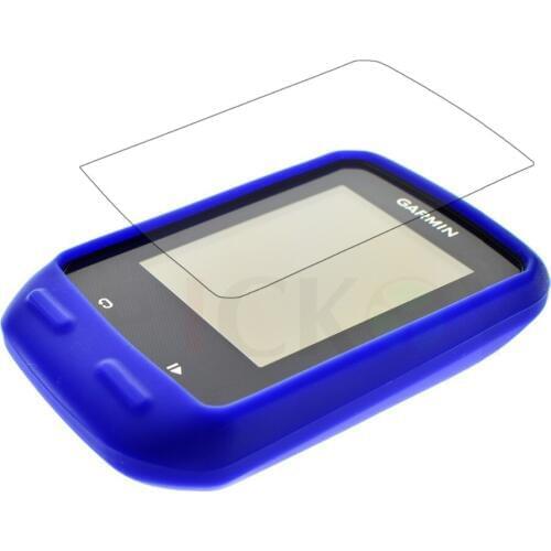 Hot New Silicone Rubber Protect Blue Case + LCD Screen Film Protector For Garmin Edge 510
