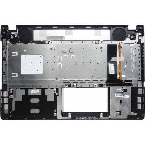 GZEELE Spanish SP new laptop keyboard bezel for ASUS N56 N56V N56VM N56VZ N56SL Silver Palmrest upper case C shell backlight