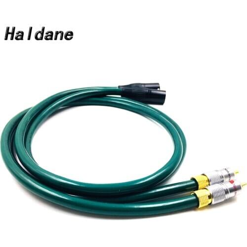 Haldane Pair HIFI Nakamichi RCA to XLR Balacned Audio Cable RCA Male to XLR Male Interconnect Cable with FURUTECH FA-220 Cable