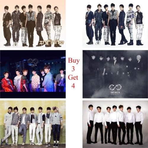 IFINITE Posters K-POP Wall Stickers White Coated Paper Prints High Definition Livingroom Bedroom Bar Home Art Brand