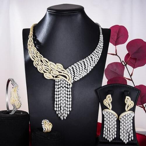KellyBola Fashion Luxury High Quality Exquisite Sparkling Jewelry Set Womens Engagement Banquet Festival Celebration Jewelry