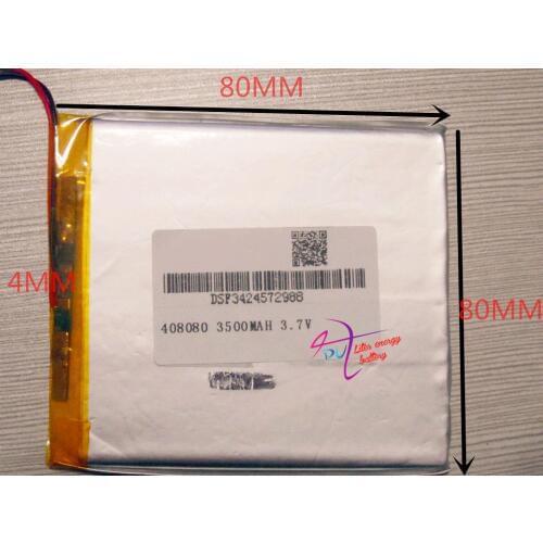 Best battery brand Size 408080 3.7V 3500mah tablet battery with Protection Board For PDA tablet battery