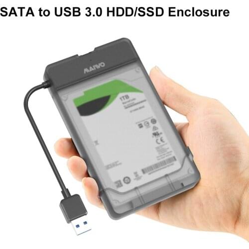 MAIWO K104 2.5 inch Hard Drive Enclosure USB 3.0 to SATA III II Adapter External SSD HDD Case UASP for Laptop Desktop PC
