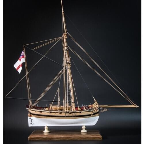 Sailboat model assembly kit 1:64 H.M. CUTTER LADY NELSON ship model building kits