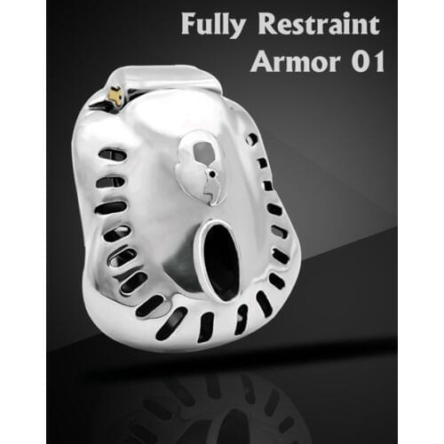 2020 Stainless Steel Male Chastity Device Cock Cage Fully Restraint Bowl penis Lock Sleeve Sex Toys For Men Penis Ring ARMOR 01