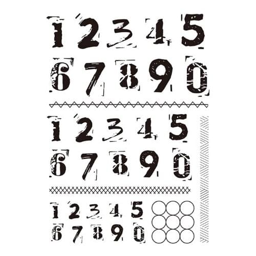 Number stamp Clear Stamp for Scrapbooking Transparent Silicone Rubber DIY Photo Album Decor A338