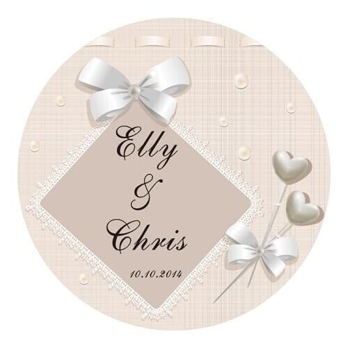 New Customize Adhesive Sticker / Label for Wedding / Baby Shower 3.8cm