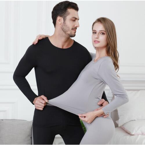 New Winter Cotton Warm Milled Thermal Undershirt Women Long Johns Suits with Foundation and Primer for Men Thickened Underwear