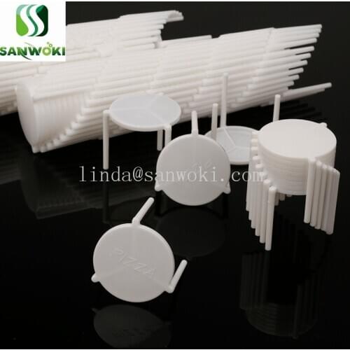 1000 pcs Disposable food grade white hard plastic pizza box holder pizza saver tripod pizza box steady Support pizza box shelves
