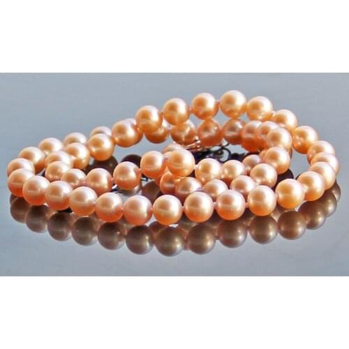 8-9mm freshwater pearl necklace in pink womens nekalce 925 Silver clasp 18inch