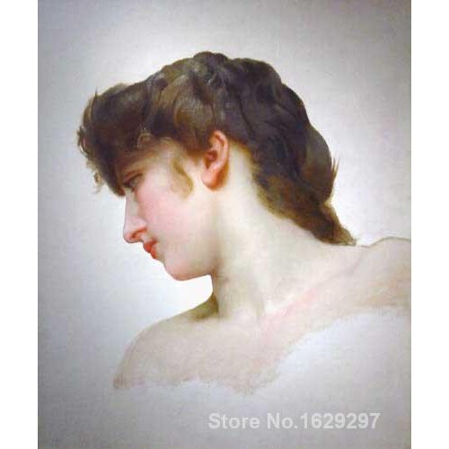 Portrait Woman painting William Adolphe Bouguereau Head Study of Female Face Blonde handmade canvas art High quality