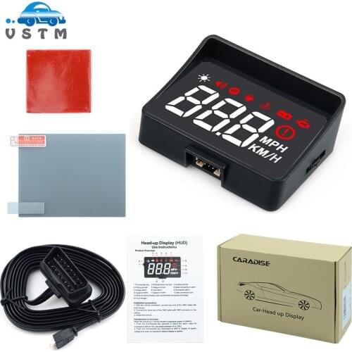 For Safety HUD Display Intelligent Alarm System Universal A100S Windshield Projector Driving Safety OBD2 Overspeed Warning