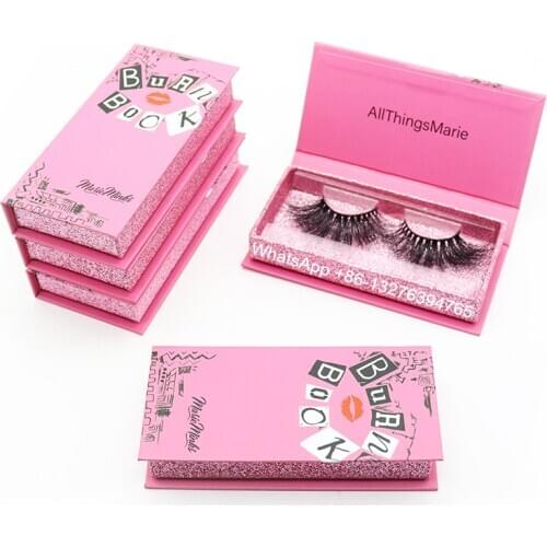 Pink Lash Case 5D 25MM Crisscross/Thick Mink Eyelashes Custom Lashbox Packaging With Logo Baby Pink Eyelash Case With Tray