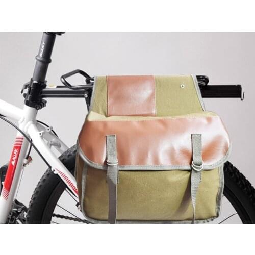 Extra Large Capacity Bicycle Canvas Bag Waterproof Bicycle Bag Mountain Bike Saddle Rack Luggage Bag Luggage Van Bike Bag