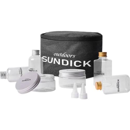 SUNDICK 8Pcs Portable Pepper Spice Storage Jars Set Outdoor Picnic Camping Seasoning Containers Bottle Spice Oil Jars Kits Hot