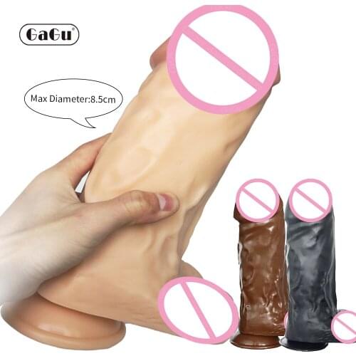 GaGu Diameter 3.34 in Super Huge Dildo With Suction Cup Realistic Dildo Female Masturbation Big Penis Dildo For Woman Anal Plug