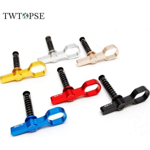 TWTOPSE Clamp Hinge Lever for Brompton Folding Bike Bicycle Stem Frame C Hook Lever Ultralight 39g 1 Pair AL7075 For 3SIXTY Part