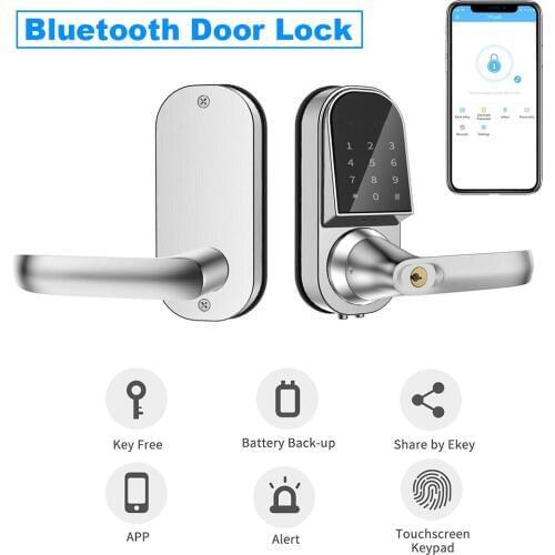 Smart Lock Keyless Entry Door Lock Deadbolt Digital Electronic Fingerprint Bluetooth Door Lock with Keypad Auto Lock for