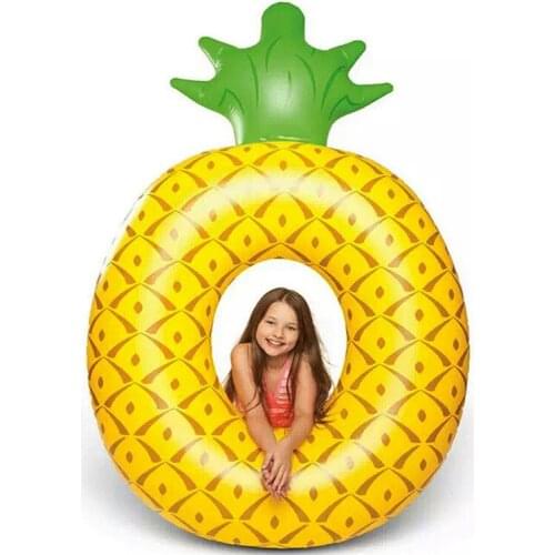 Water inflatable adult pineapple swimming ring seat ring lifebuoy pineapple fruit swimming ring thickened