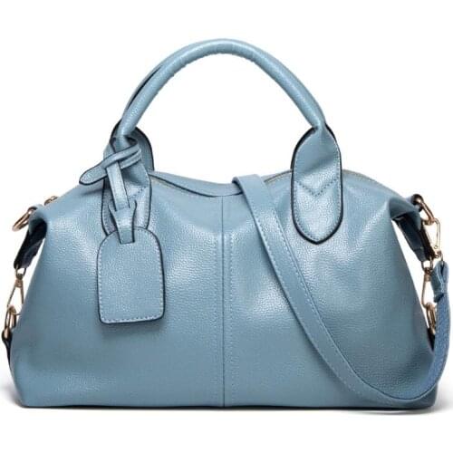 High Quality Leather Womens Handbags 2021 Fashion Boston Pillow Bag Simple Versatile Messenger Bag Big Handbag Tote Lady Bag