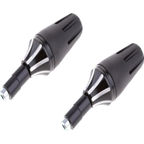 2Pcs Motorcycle CNC Anti Crash Engine Falling Protectors Frame Slider Black