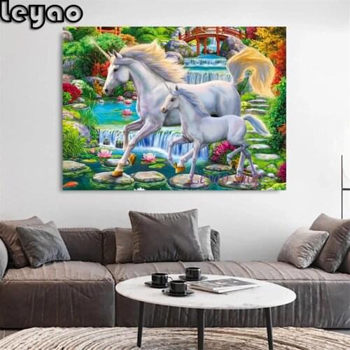 5d diy Diamond Painting unicorns Mosaic Art Diamond Embroidery fantasy Animal Picture Of Rhinestones Cross Stitch Wall Decor