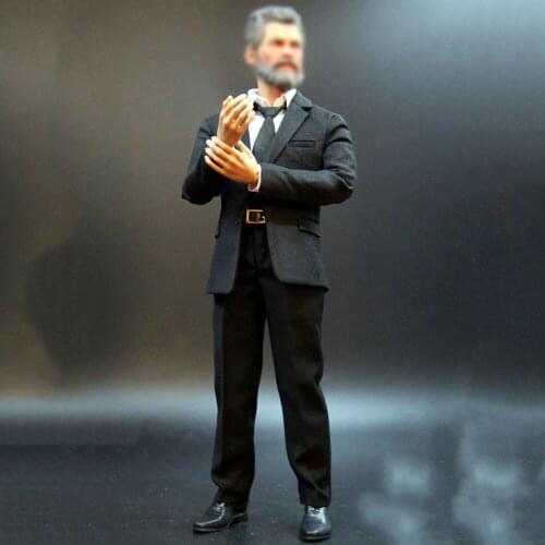 In Stock 1/6 Scale Male Figure Accessory Slim Gentleman Clothes Suit Shoes Accessory Model for 12'' Body