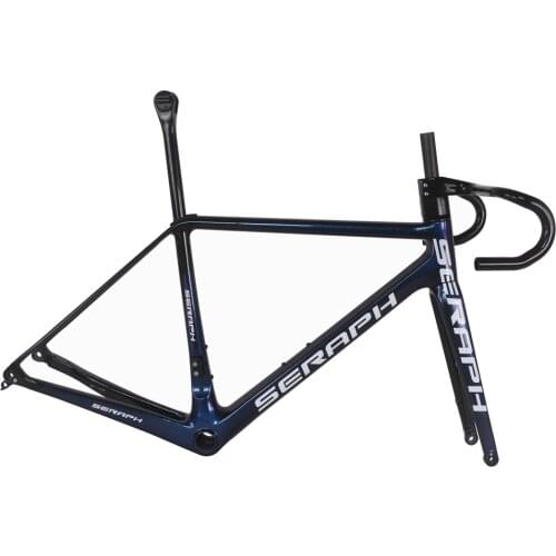 Seraph Brand Flat Mout Disc Road Frame All Inner Cable BB86 Chameleon Paint FM639 Max Tire 700X28C