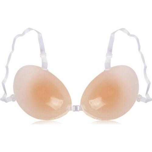 1PCS Womens Sexy Bra Silicone Self Adhesive Push Up Bra Bust Front Closure Invisible Backless Bra For Adult Games