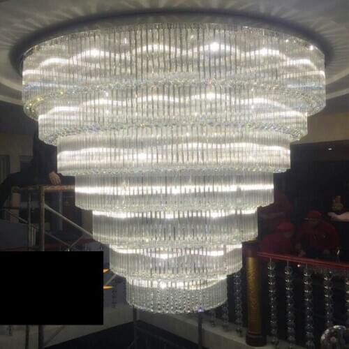 Villa Duplex Light Aisle Crystal Light Hotel Lobby Ceiling Lighting Restaurant Hotel Banquet Hall led lighting fixture large led