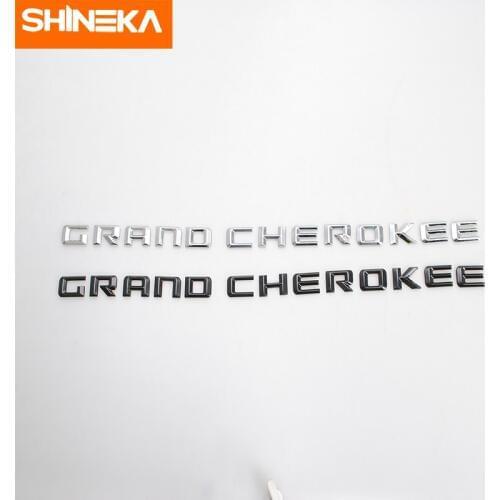 SHINEKA Emblems For Jeep Grand Cherokee 2014-2016 ABS Car Custom Styling Emblem Plastic 3D Letter Stickers For Grand Cherokee