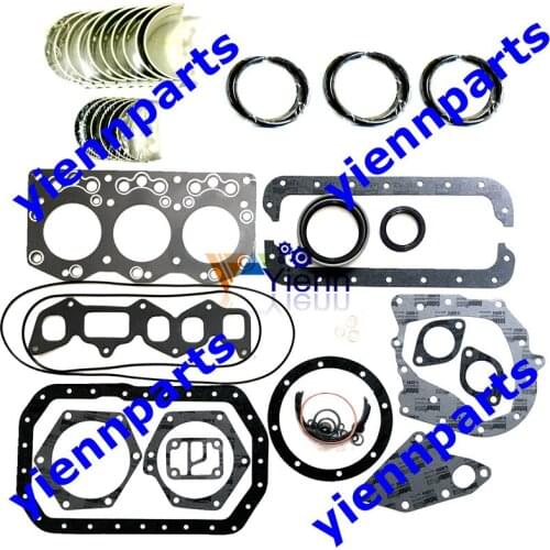 For ISEKI 3AB1 Ovrehaul Re-ring Kit With Piston Ring Set Bearing Set Full Gasket Kit For Isuzu Mini Excavator Engine Parts