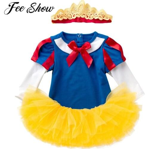 Fancy Newborn Baby Girl Birthday Costume Bowknot Romper+Mesh Tutu Skirt+Crown Baby Clothes Dress Sets 3PCS Infant Bebe Clothing