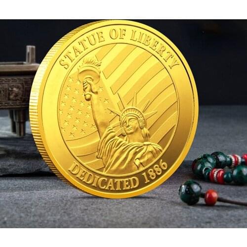 Liberty Commemorative Coin Badge Metal Badge Commemorative Coin New York City Commemorative Coin