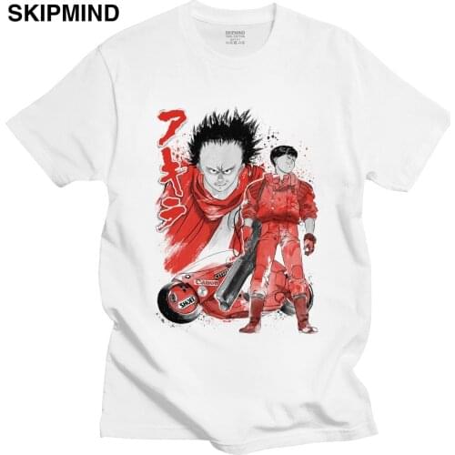 Trendy Male Neo Tokyo T Shirts Crew Neck Cotton T-shirt Summer Akira Kaneda and Tetsuo Tee Tops Loose Fit Apparel Merchandise