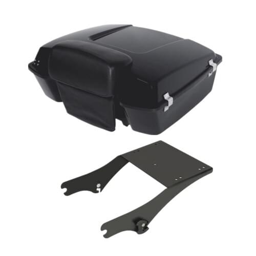 Motorcycle 10.7" Chopped Pack Trunk Backrest Mount For Harley Tour Pack Road King Road Glide Street Glide Electra Glide 97-08