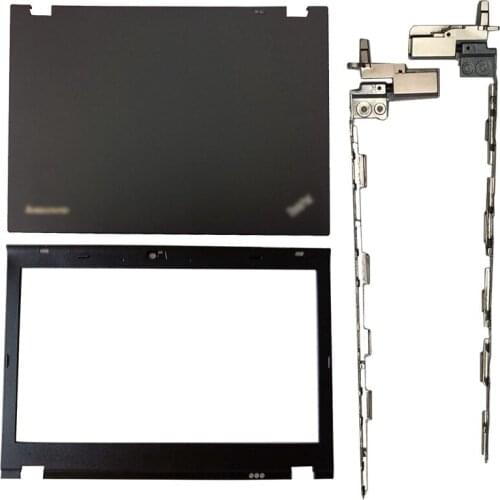NEW Laptop LCD Back Cover/Front Bezel/Hinges for Lenovo Thinkpad T420 T420i Laptop Housing Cover Case Black