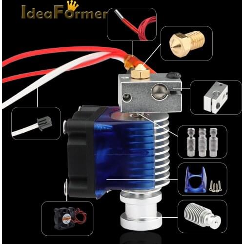 New Upgraded V6 Hotend 1.75mm 12V/24V Wade direct drive extruder Printing Head Short-distance For E3D PT100 3D Printer Kit Parts