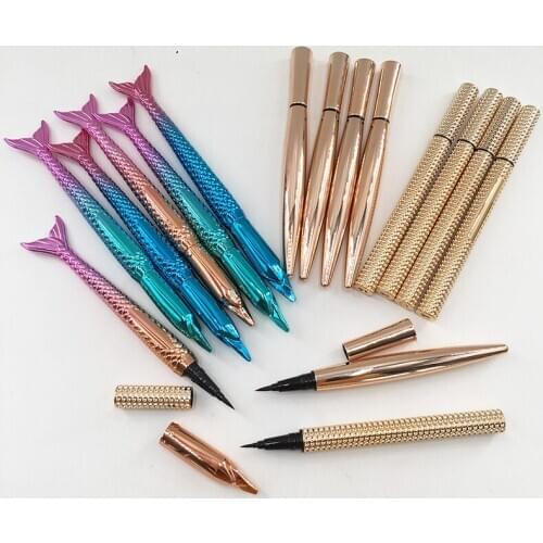 Mermaid Style Black Long-lasting Waterproof Liquid Eyeliner Black Eye Liner Makeup Cosmetic Tool Long Lasting