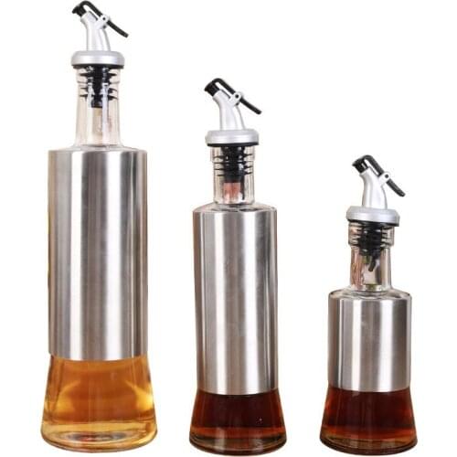 Kitchenware Glass Oil Bottle Small Oil Can Household Leak-proof Soy Sauce Bottle Vinegar Bottle Seasoning Jar Seasoning Bottle