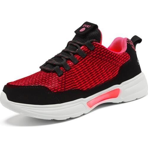 USB Charger glowing sneakers Lighted shoes for Boy&Girl Casual led shoes for children led slippers Luminous Sneakers Red Green