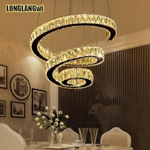 New design High quality spiral LED chandelier crystal lamp modern lighting ustre dinning room fixtures bar light Chandeliers