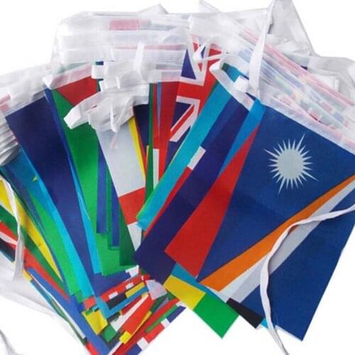 1 Set Different Countries Hanging Flag / Banner Office & Bar & Hotel & Home Decoration Activity & Wk International World Banner