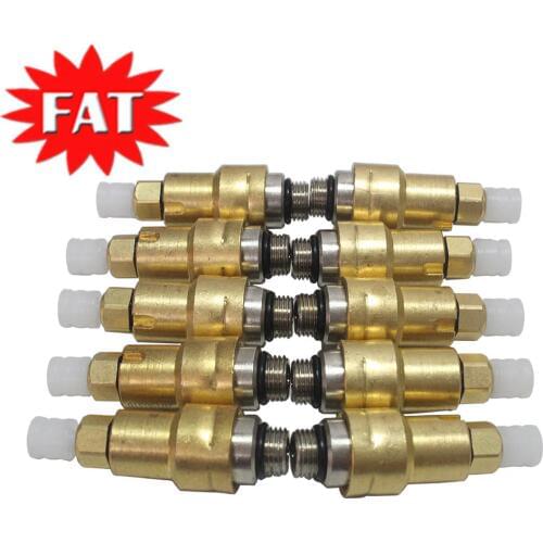 10 Sets/Lot For Audi A8 Quattro D4 4H Front Suspension Air Spring Bag Strut Pressure Valve Air Line Hose Connector Brass Fitting