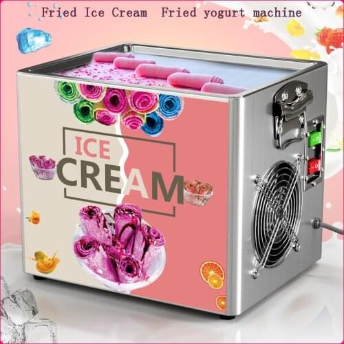 110V/220V Electric Fried Ice Cream Roll Machine Commercial Use and Home Use Stainless Stell Fried Ice Pan