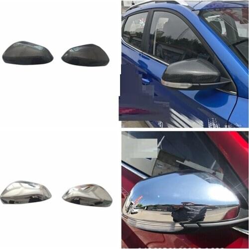 2pcs ABS Chrome Rearview Mirror Frame Cap Decorative Cover Trim for MG ZS 2017-2018 Car Styling high quality