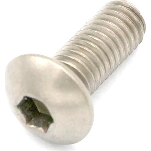 20pcs M5 x 12mm GR2 TA2 Pure Titanium Hex Socket Dome Cap Screw Bolt Anti Acid Corrosion
